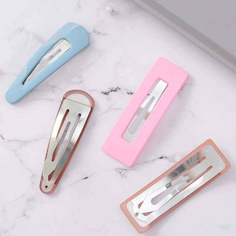 1 шт. однотонные заколки для волос из смолы геометрические Пустые Квадратные