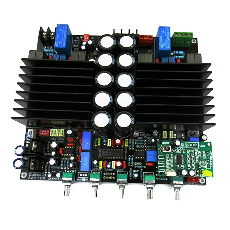 

TDA8954TH Digital Power Amplifier Board 2X210W+420W 2.1 Class D High Power with Bluetooth Front Tone LM1036N+NE5532