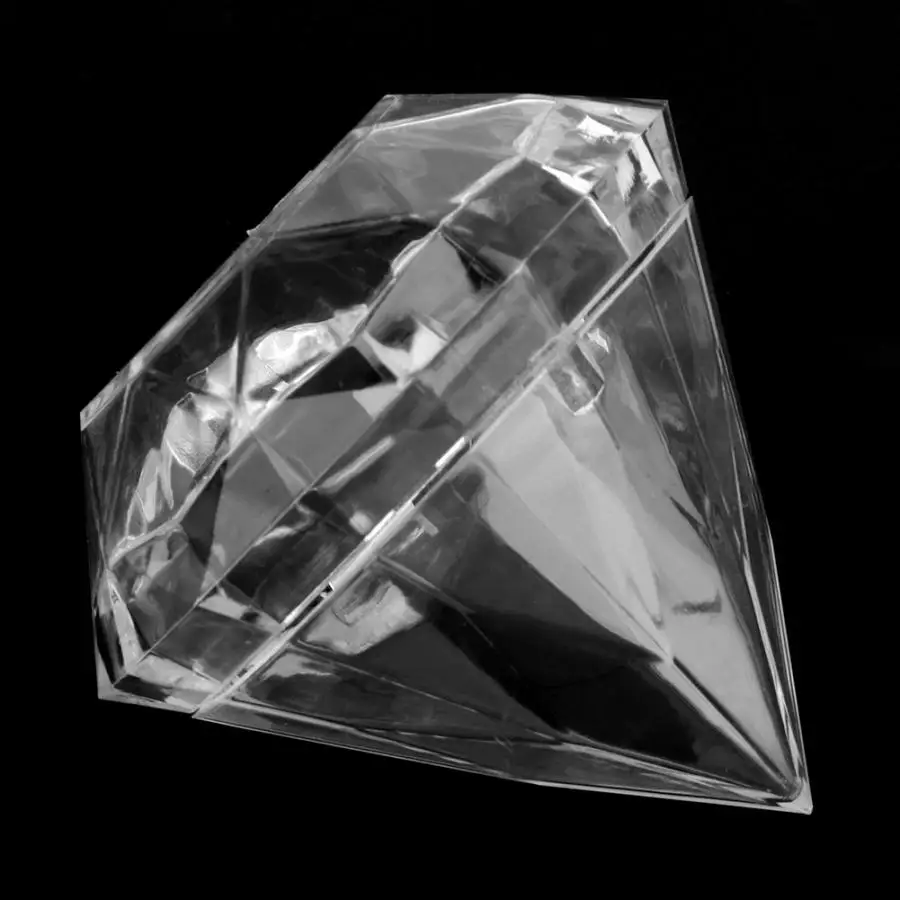 12 шт Алмазная креативная прозрачная пластиковая коробка конфет контейнер Мини