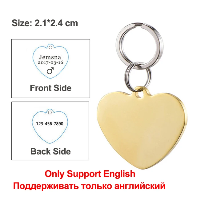 gold heart Ошейник для кошек, безопасный ошейник для щенков, чихуахуа, однотонный ошейник для собак, кошек, котенок, ошейники для домашних животных, регулируемый поводок для домашних животных, поводок для кошек - Цвет: gold heart