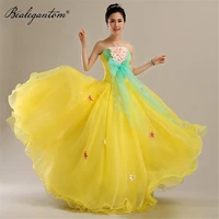 bealegantom princess puffy quinceanera dresses ball gown flowers sweet 16 prom party gown debutante vestidos de 15 anos qd1315