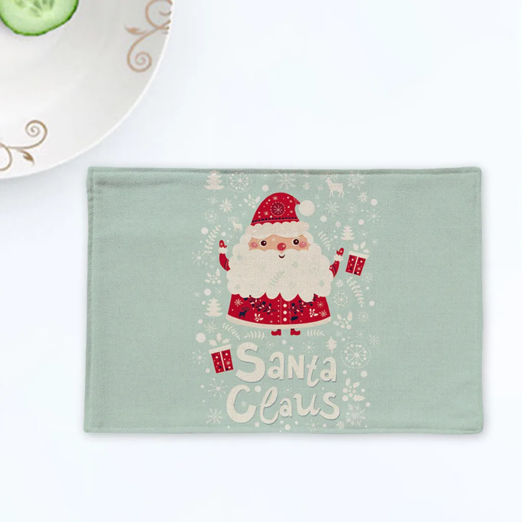 C Christmas Table Placemat Restaurant Hotel Creative Household Goods for dining table Xmas Decorations for home set de table F916 - Цвет: C