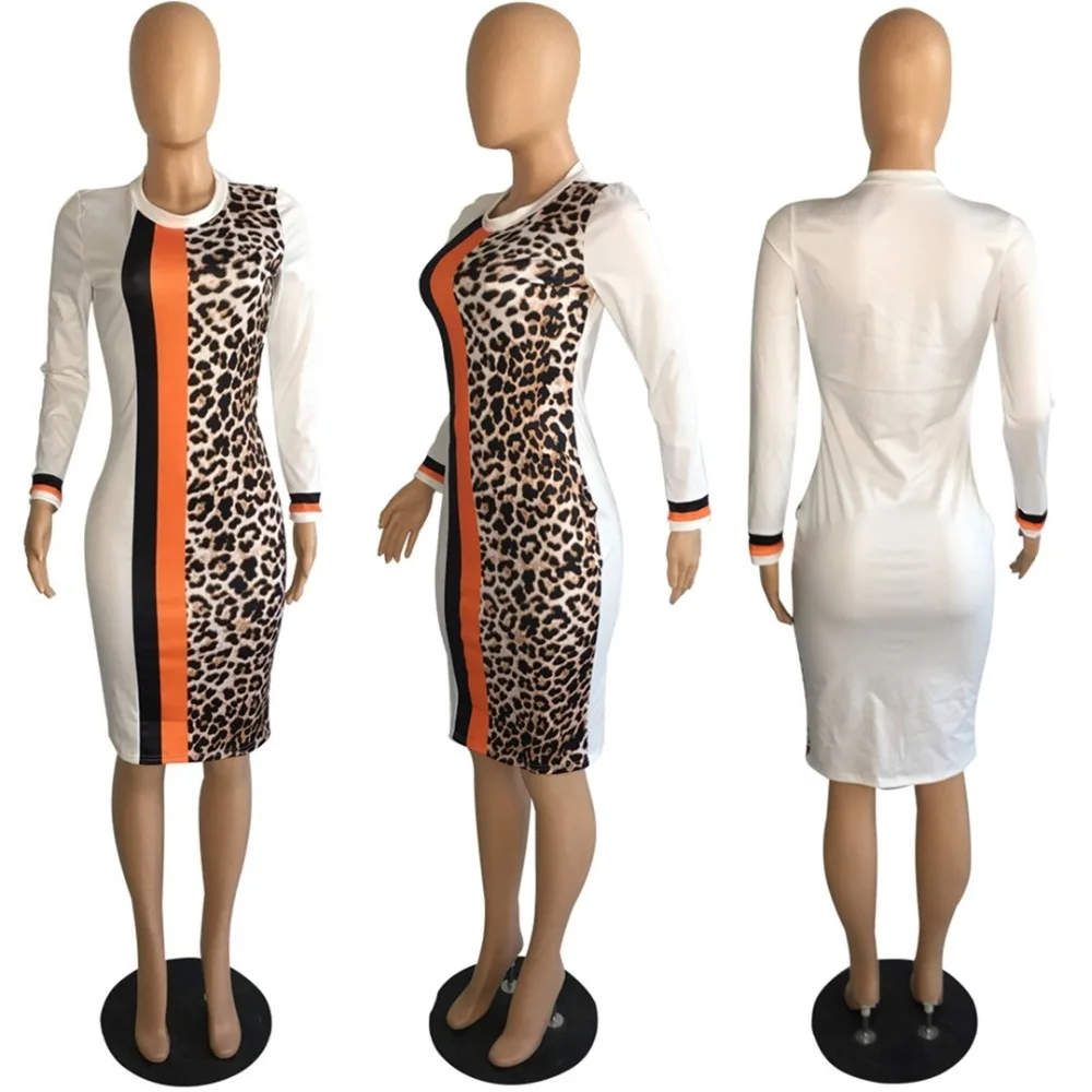 women new summer stripes leopard print short sleeve o-neck mini casual dress fashion steetwear dresses vestido GLD8295