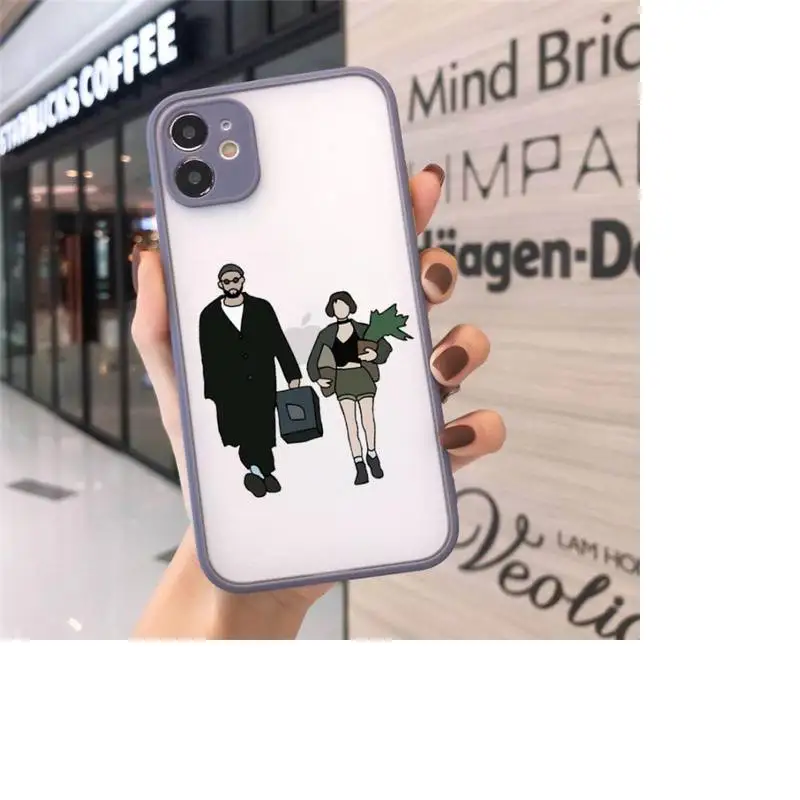 

Movie Leon And Mathilda movie Phone Cases matte transparent For iphone 7 8 11 12 plus mini x xs xr pro max cover