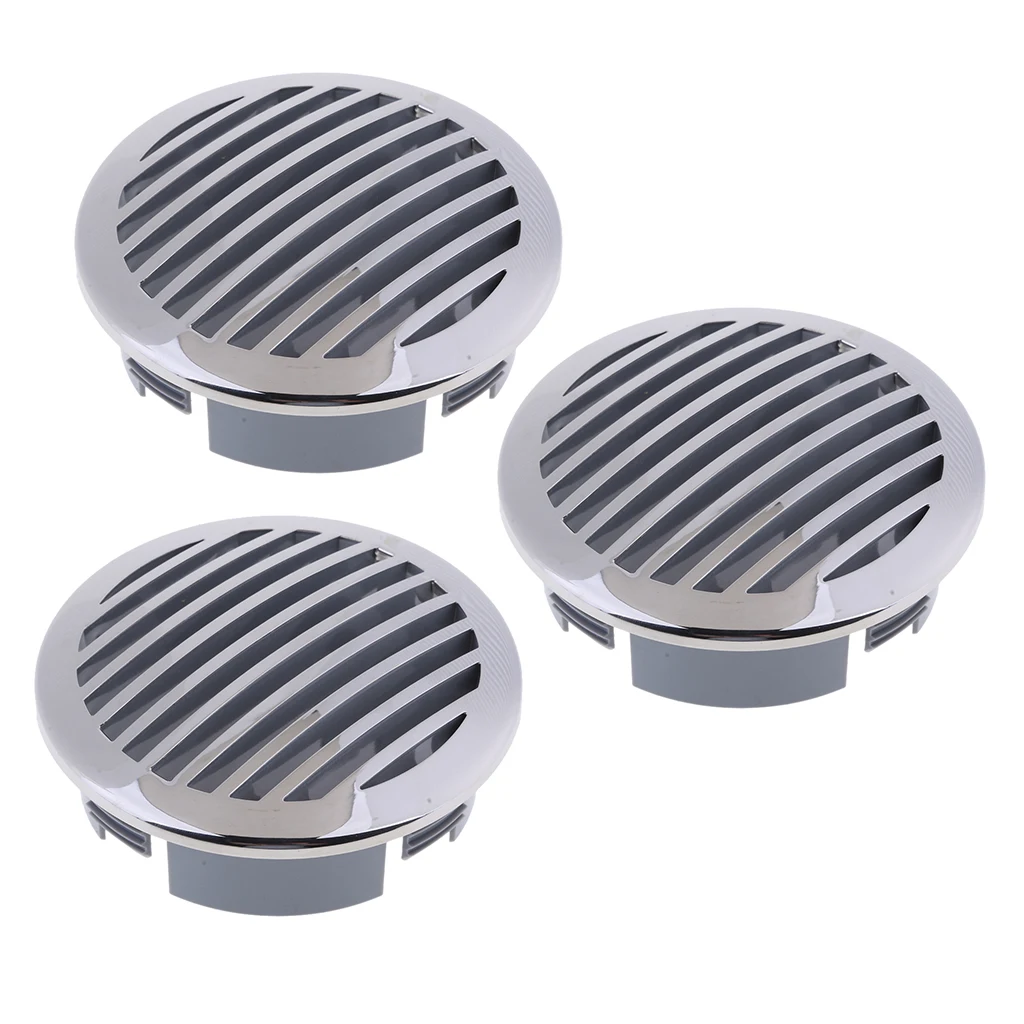 

3Pcs RV Boat 4' 100mm Stainless Steel Curved Clad Airflow Vent 81933SS-HP