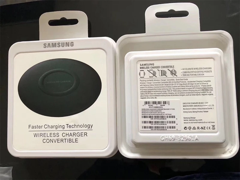 Беспроводное быстрое зарядное устройство Samsung Qi 15 Вт быстрая зарядка для Galaxy S10 S9