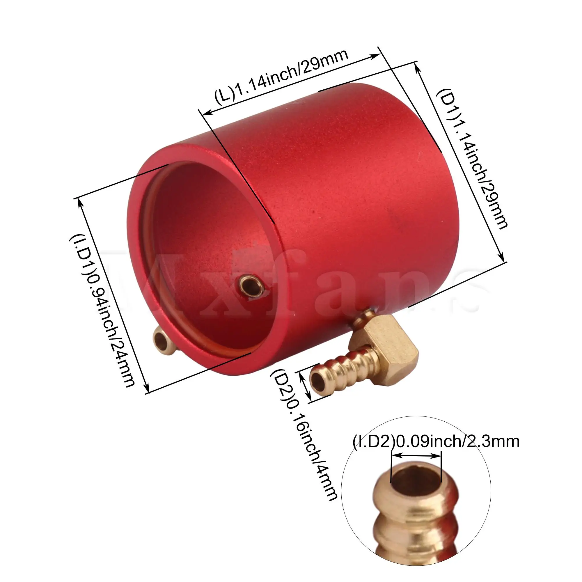 

24mm Diameter Metal RC Model Boat Motor Water-Cooled Jacket Red for 2440