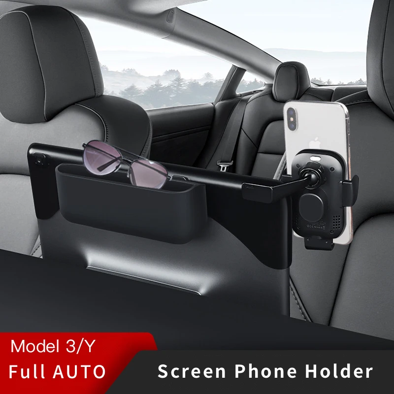 

Tesla model3/Y Автомобильный держатель для телефона, Беспроводная зарядка, рамка с футляром для очков, аксессуары для интерьера автомобиля