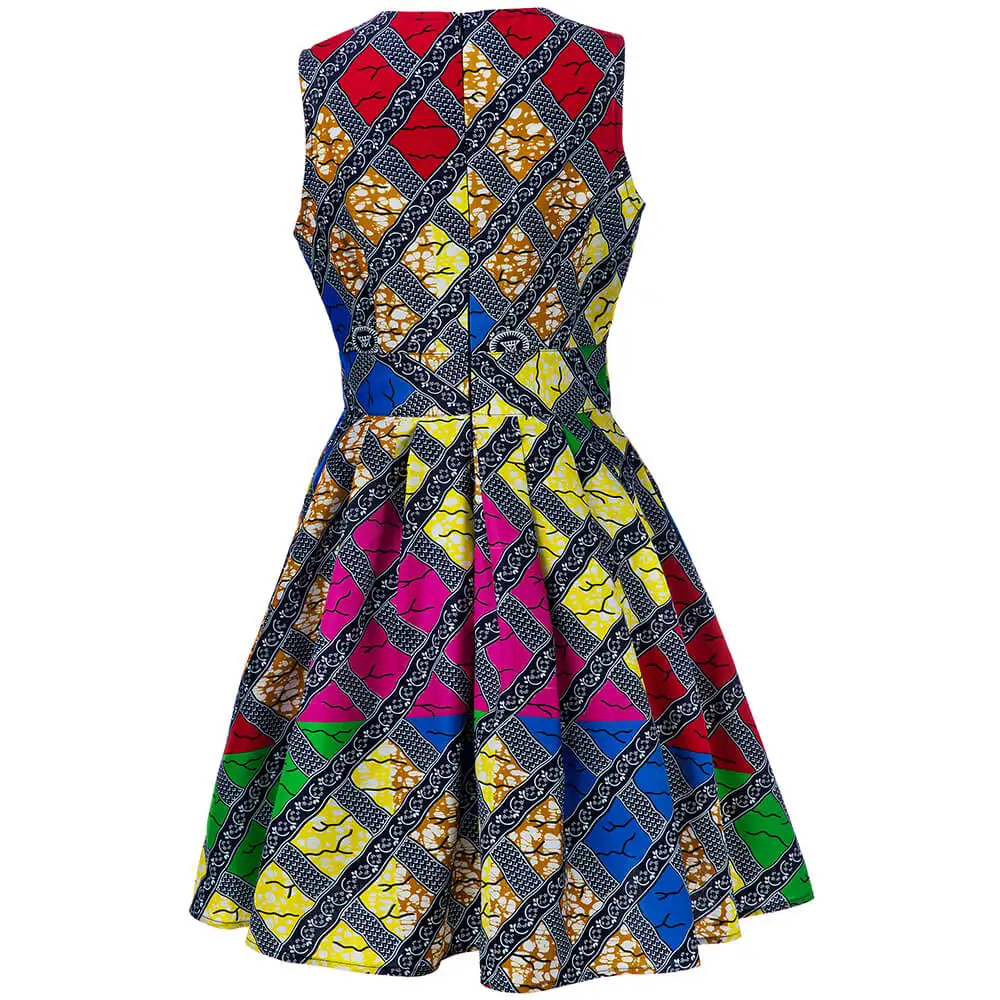 Африканские платья для женщин новое Повседневное платье с цветочным принтом