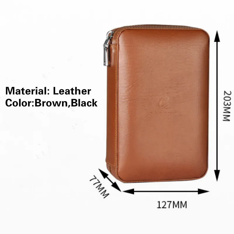 

Cohiba Cigar Humidor Case Portable Cedar Wood Leather Travel Humidor Humidifier Set Gift Box Without Lighter Cutter
