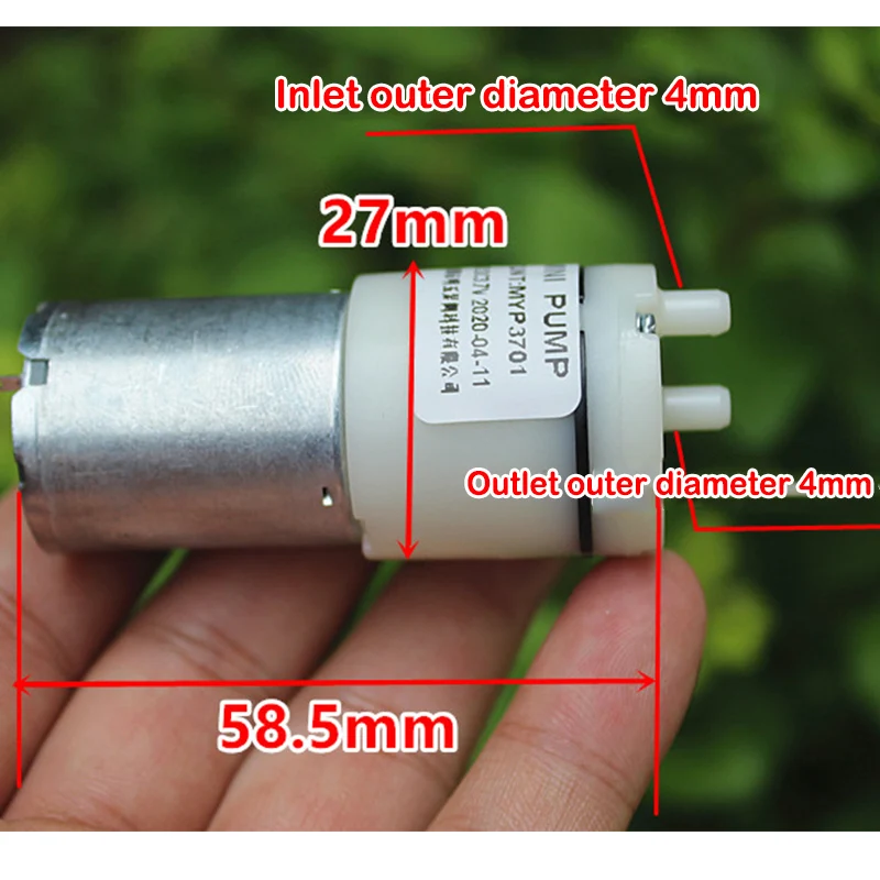 Микро вакуумный насосный воздушный насос постоянного тока 3V-5V 3 7 V Мини 370 мотор