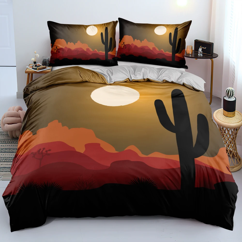 

High Quality Cactus Duvet Cover Set Bedclothes Pillow Shams Twin Full Queen King Sizes Bedroom Bedding Sets Bed Linen For Home