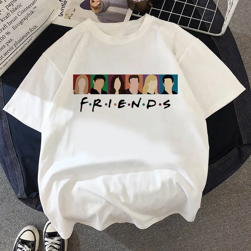 

Good Friends T-Shirt Women Summer Tees Ladies Short-Sleeved T Shirt Casual Fashion O-Neck Top Shirt Female Clothing