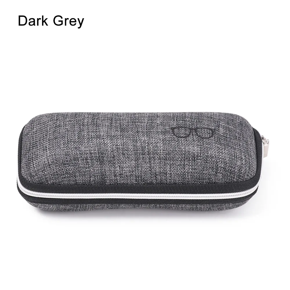 dark grey Новые модные популярные солнцезащитные очки, коробка для очков с узором, коробка для очков на молнии, простой стиль, портативная защитная коробка для очков EVA - Цвет: dark grey