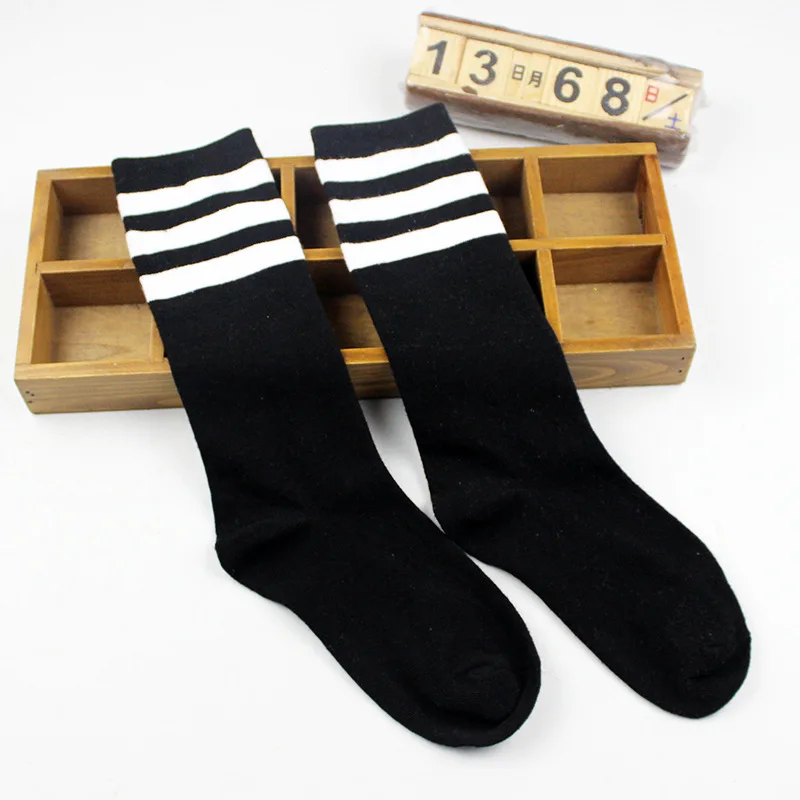 Женские носки до колена стрейчевая одежда в стиле Харадзюку черно белые