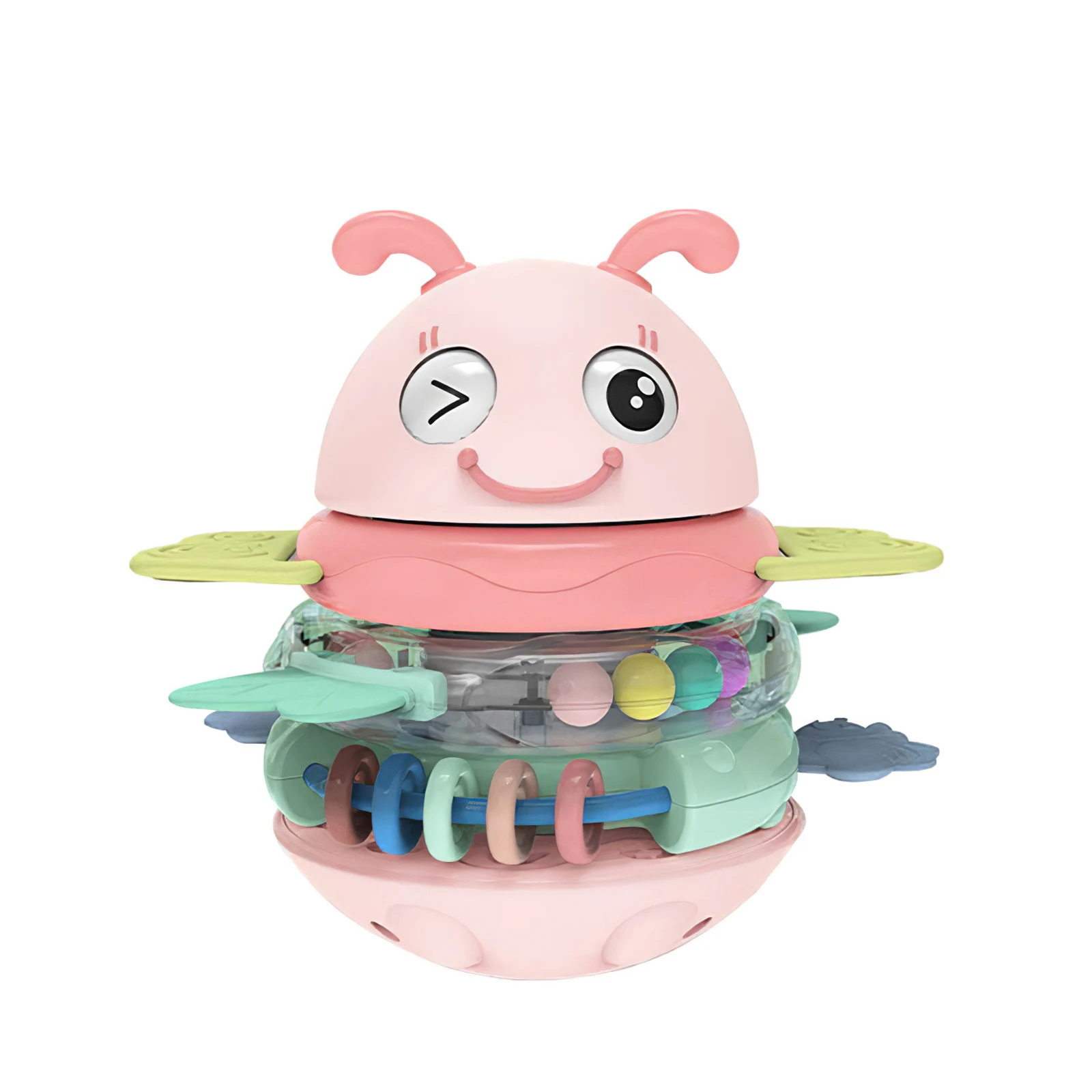 

Multifunctional Kids Tumbler Music Toy Hand-On Ability Cultivation Stacking Rattle Ring Tumbler Toy Early Education Musical Toys