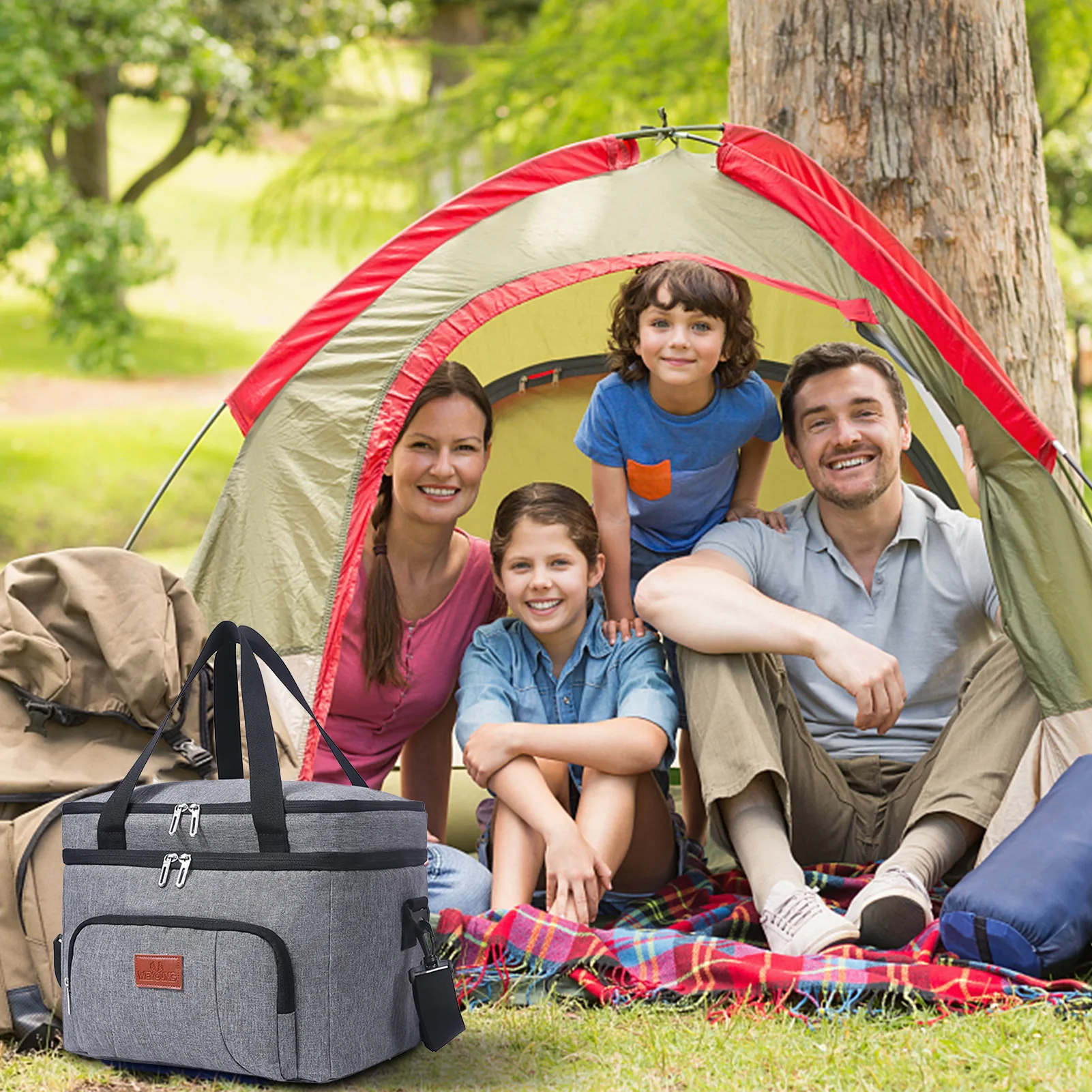 

Picnic Insulated Cooler Bag Leakproof Cooler Tote Bag Food Beverage Drink Fresh Keeping Organizer Box for Camping Accessories