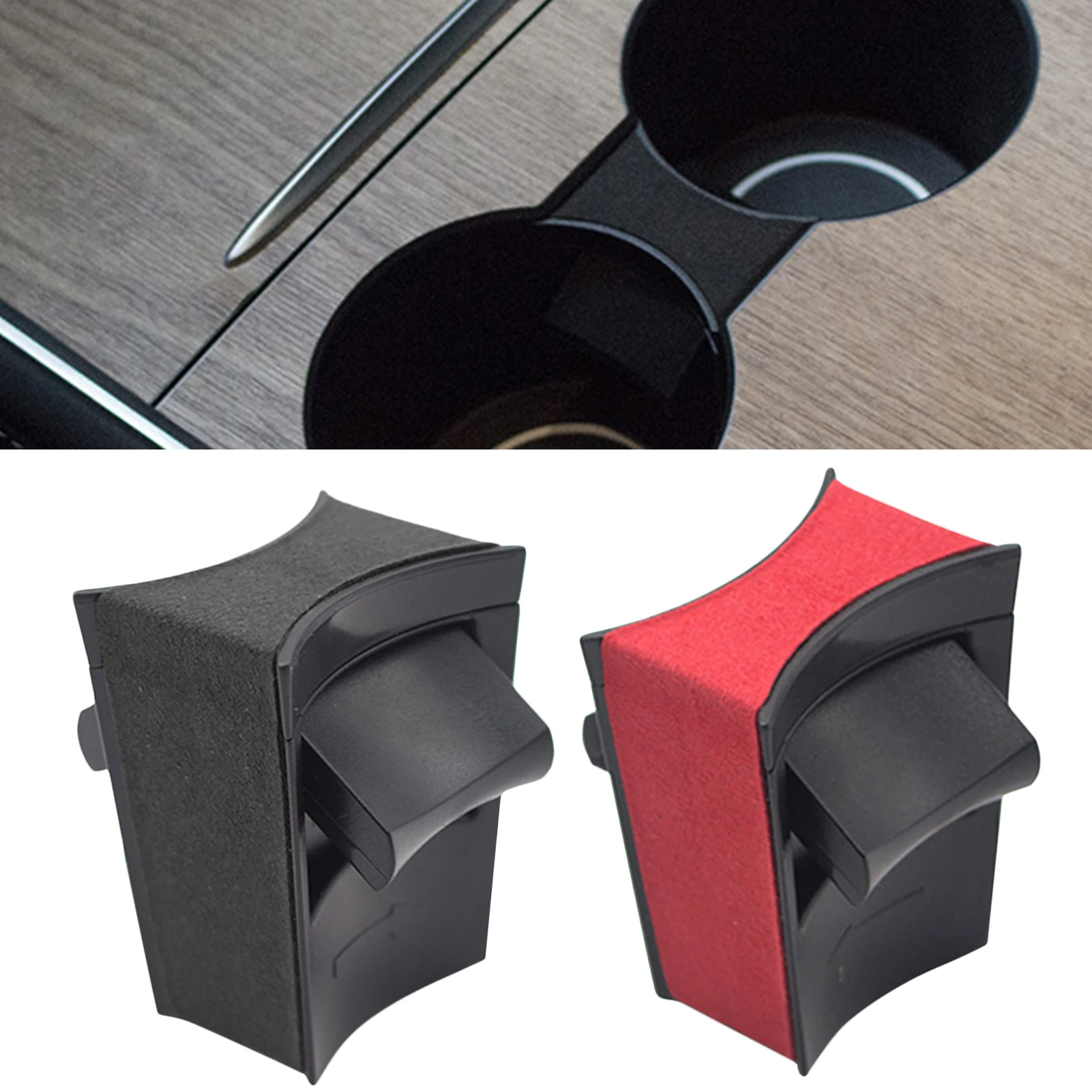 

Car Cup Holder Insert Cup For Tesla For Model 3 For Model Y 2021 Card Slot Clip Storage Mobile Phone Rack Storage Exceptional