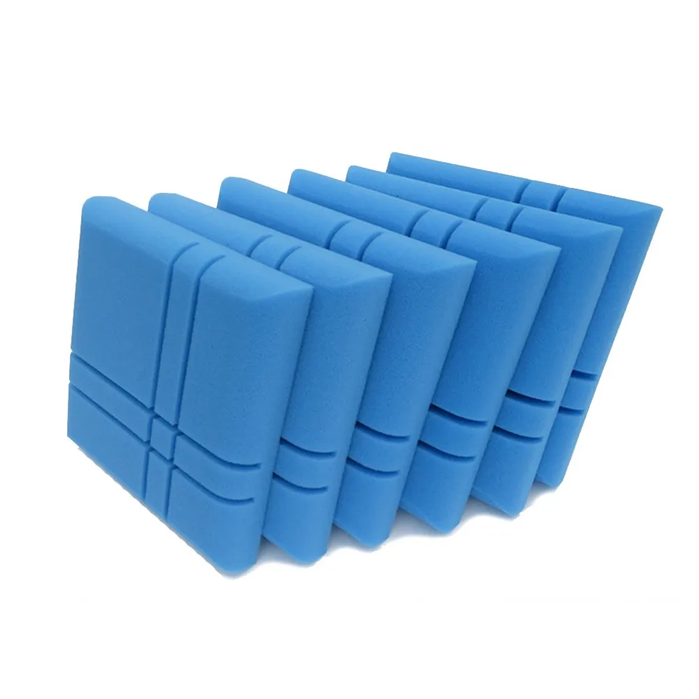

12pcs Soundproofing Acoustic Wedge Insulation Foam Tiles Wall Panels Self-Adhesives Fire Proofing/Fire Retardant Foam 30x30x5cm