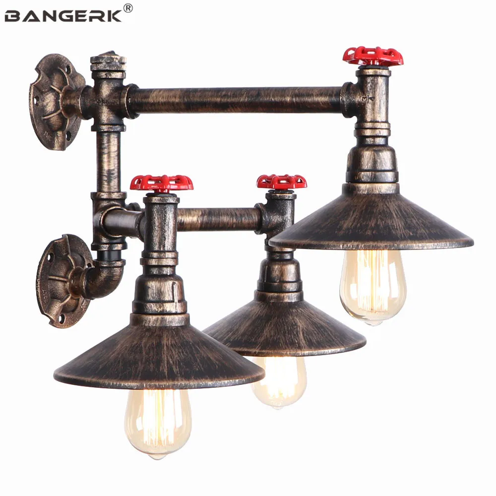Винтажный настенный светодиодный светильник лампа в стиле индастриал с клапаном