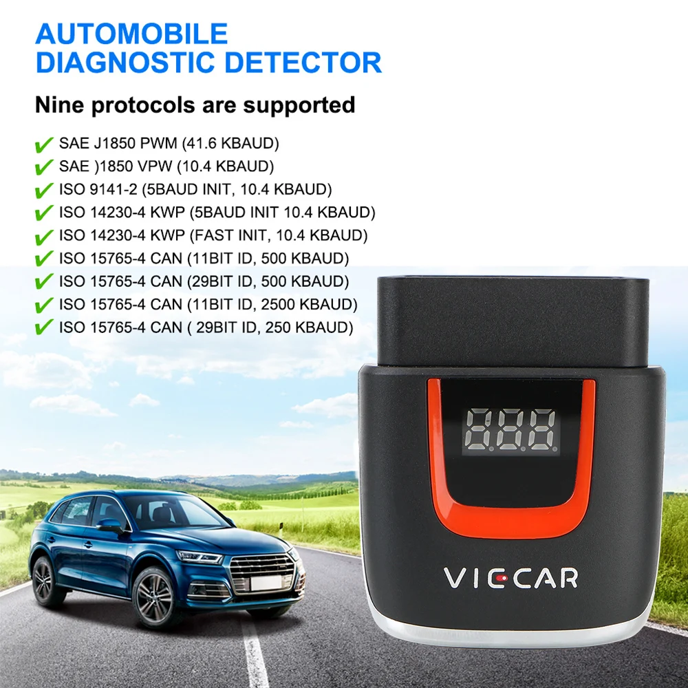 Считыватель кодов Viecar VP004 VP002 Elm327 V2.2 для Android/IOS WIFI ELM 327 OBD2 | Автомобили и мотоциклы