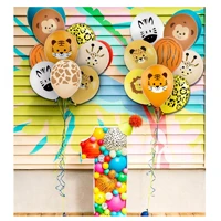 forest animal theme party balloon set childrens happy birthday decoration ballon photo props woodland creatures baloon tiger