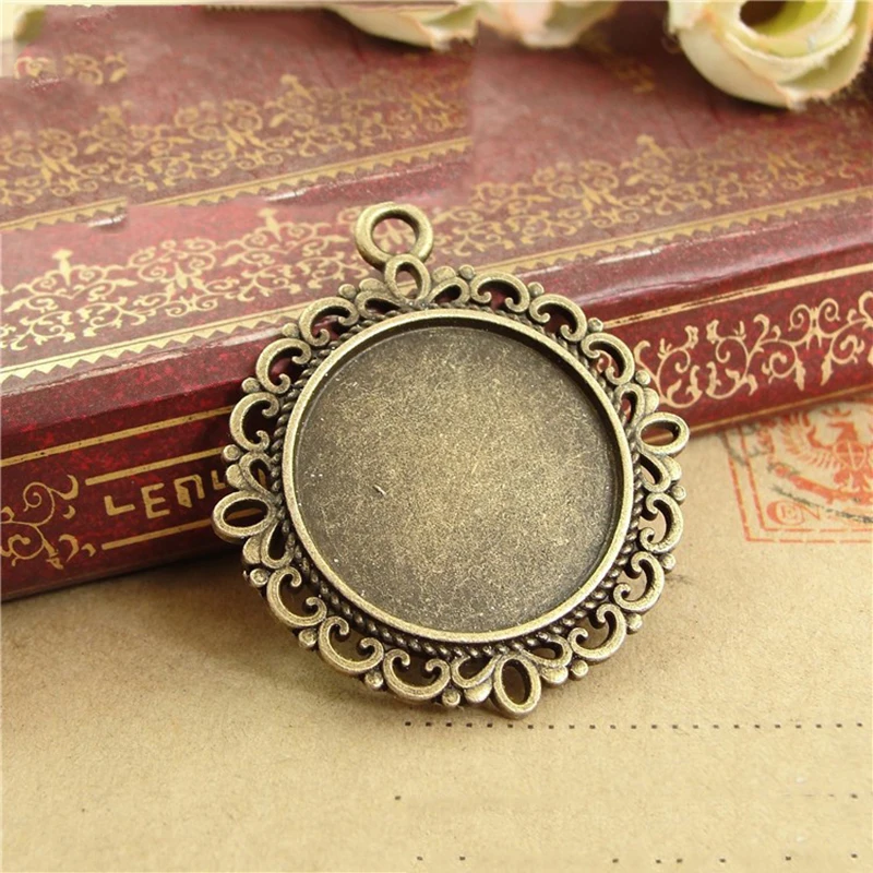 10 шт. кабошон 20 мм база настройки кулон Стекло Базовая Камея оправа гнездо пустая