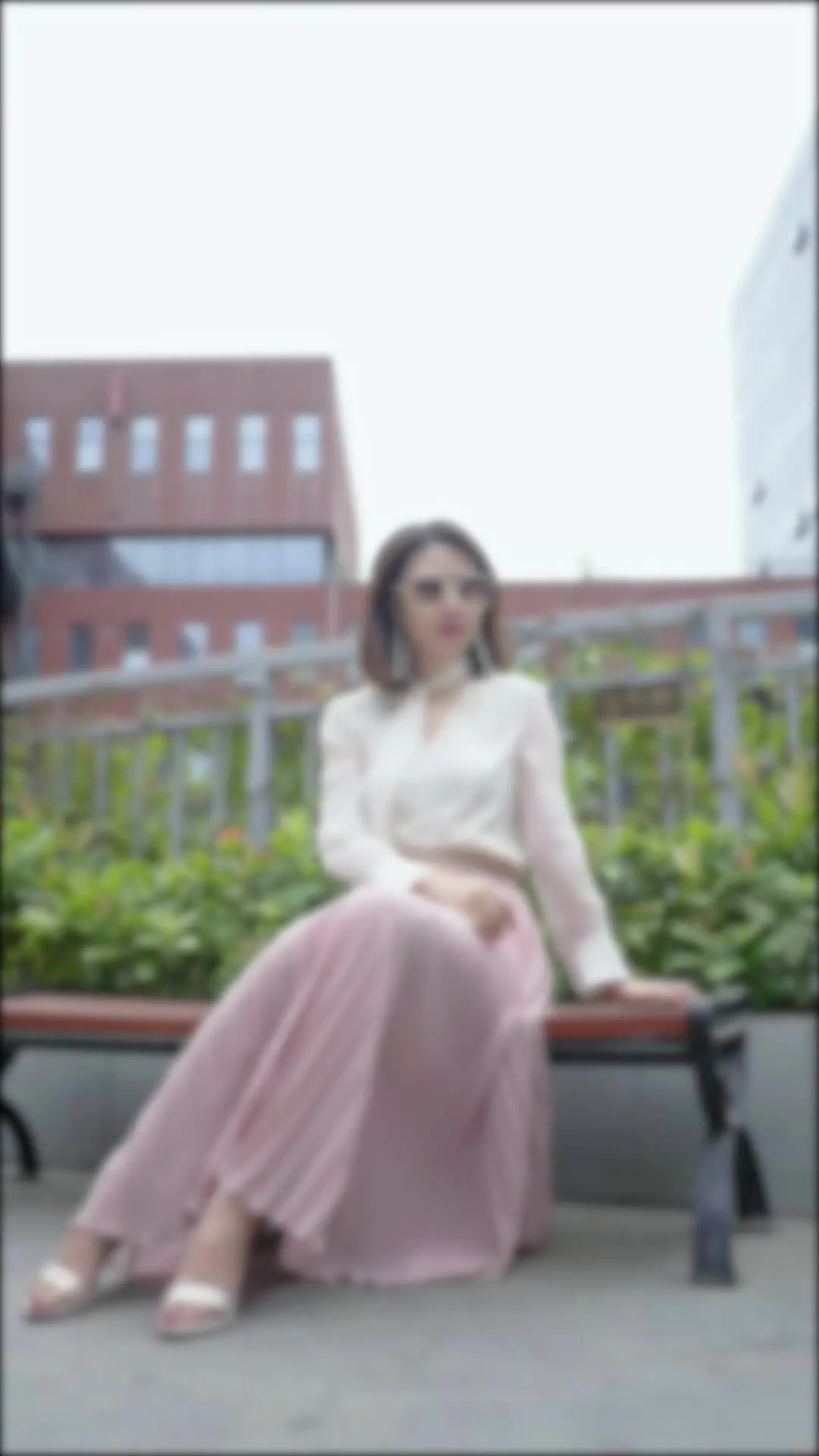

Skirt Spring Summer Fall higth waist solid color elegant pleat skirs set