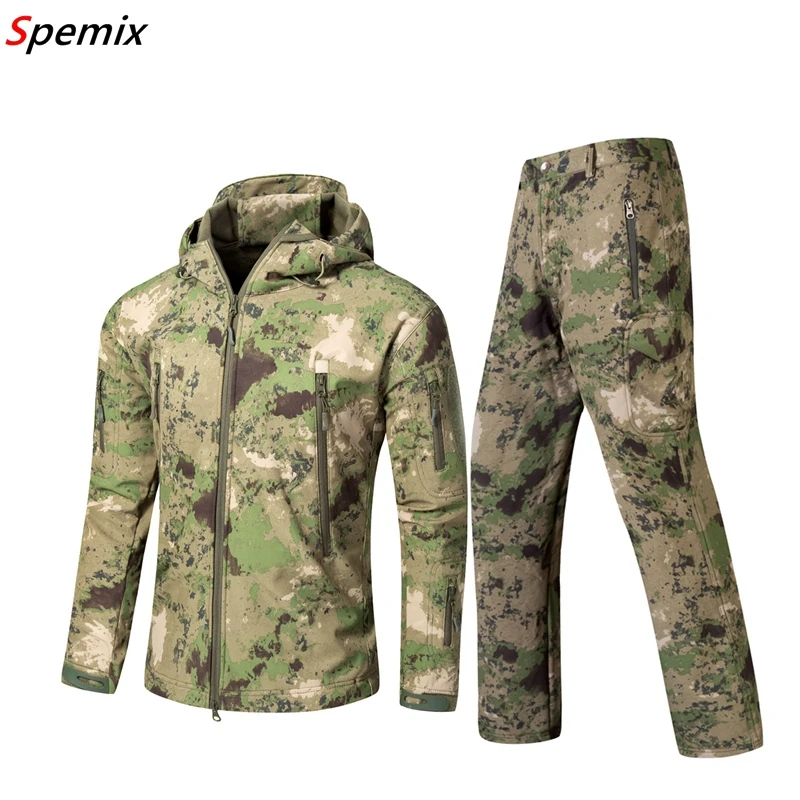 Тактическое снаряжение Softshell камуфляжная куртка для улицы Мужская армейская