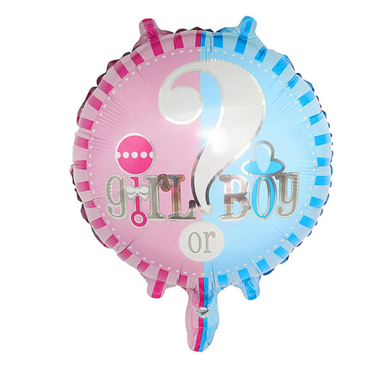 Photo Color 18 дюймов It s a girl it's a boy воздушные шары набор детский синий красный экологически чистый алюминиевый фильм круглый секс открыть печатать воздушный шар украшения - Цвет: Photo Color