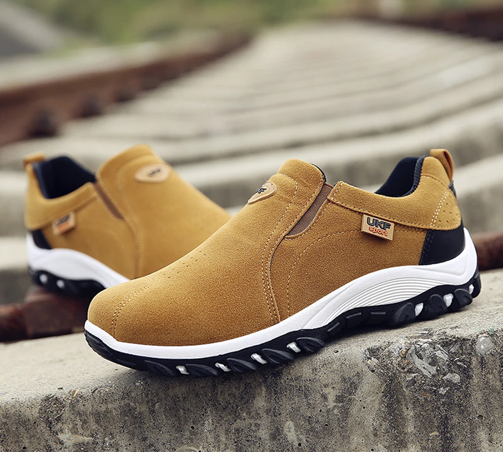 

Men Shoes Fashion Waterproof Hiking Shoes Outdoor Sneakers for Non-slip casual men's shoes Yellow, Blue, Black 39,40,41,42,43,44