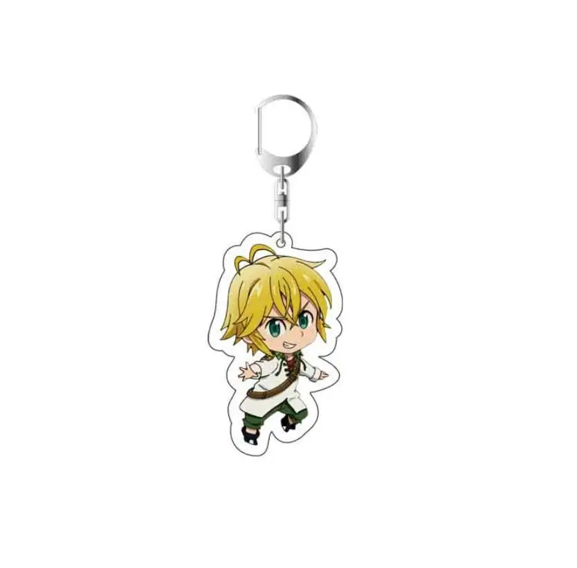 The Seven Deadly Sins Meliodas Ban King Zeldris Hawk Acrylic Figure Pendant keychain Keyring Collection Model Toy Gifts |