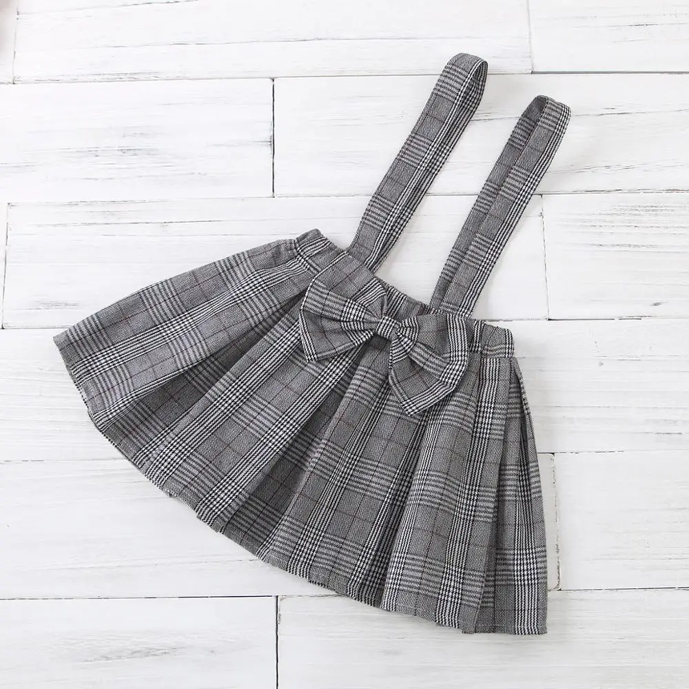 

2021 New Spring Dress Children Girls 2 pieces Clothes Sets Girls long Sleeve Tops Kids Fashion Plaid Dress With Accessories