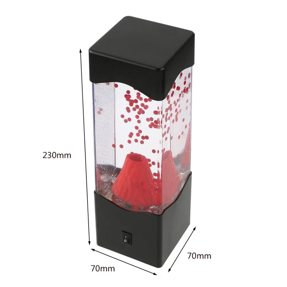 

LED Night Lights Lamp Volcano Eruption Water Ball Aquarium Tank Relax Bedside Mood for Home Decoration Magic DIY Gift