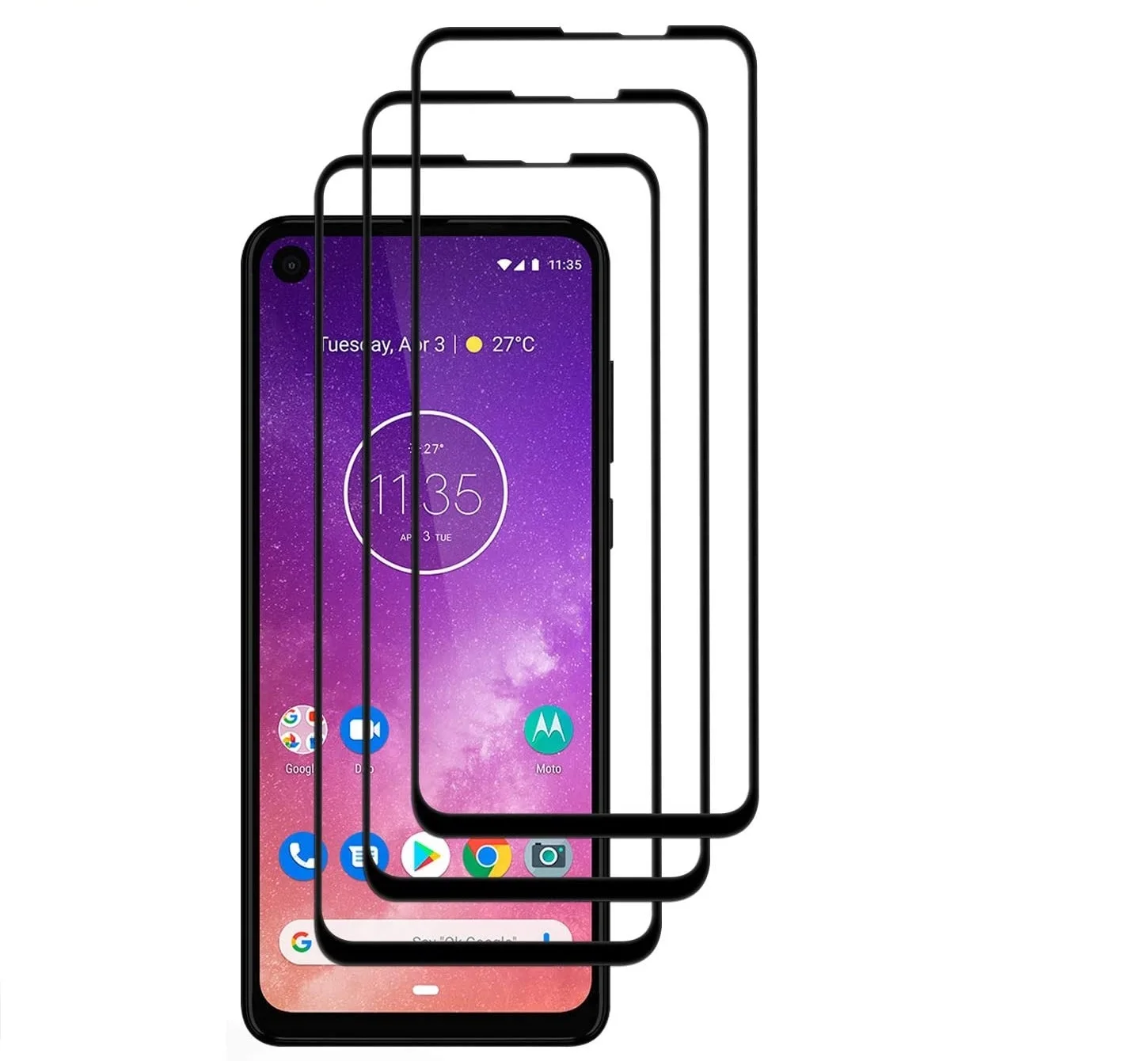 

Закаленное стекло 9H для Moto One Vision, полное покрытие, Защита экрана для Motorola Moto One Vision, Защитная пленка для телефона