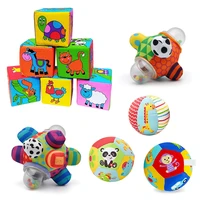 baby toys 0 12 months mobile magic cube with rattle soft cloth puzzle blocks infant toys educational baby rattle