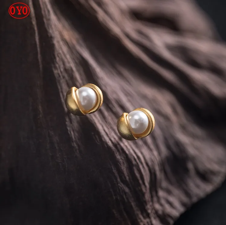 

s925 silver new trendy flower bud earrings women