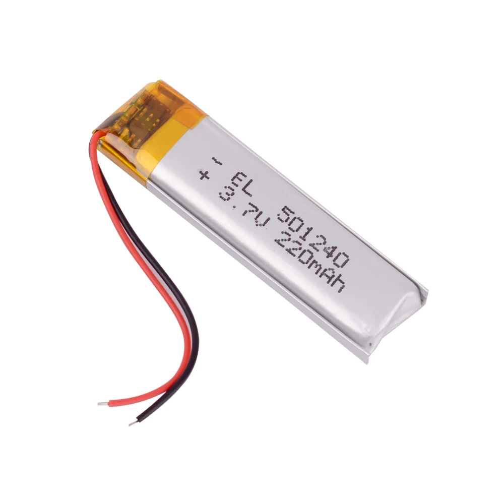 3.7V 220 mAh 501240 Battery Li-Polymer Rechargeable Li Po Lithium Cells for GPS Bluetooth Earphone MP3 MP4 051240 | Электроника