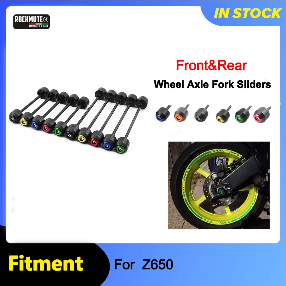 

Front Rear Axle Fork Falling Pad For Kawasaki Z650 Motorcycle POM Wheel Slider Crash Protector