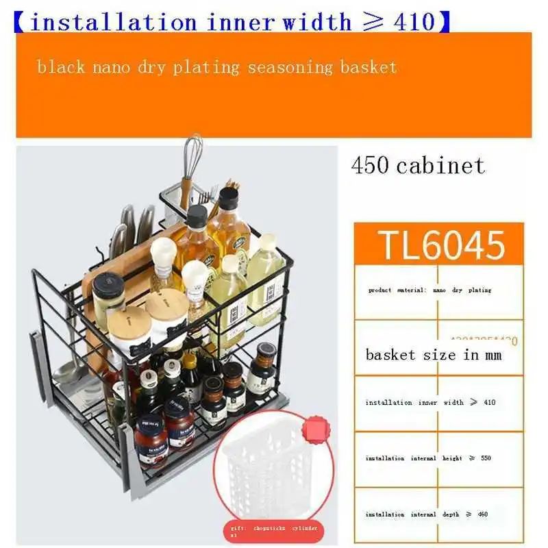 

Para Armario Cocina Organizador Keuken Organizer Kuchnia Cucina Stainless Steel Rack Cozinha Kitchen Cabinet Storage Basket