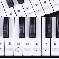 374954 key piano stickers transparent piano keyboard pvc sticker piano stave electronic keyboard name note sticker accessories