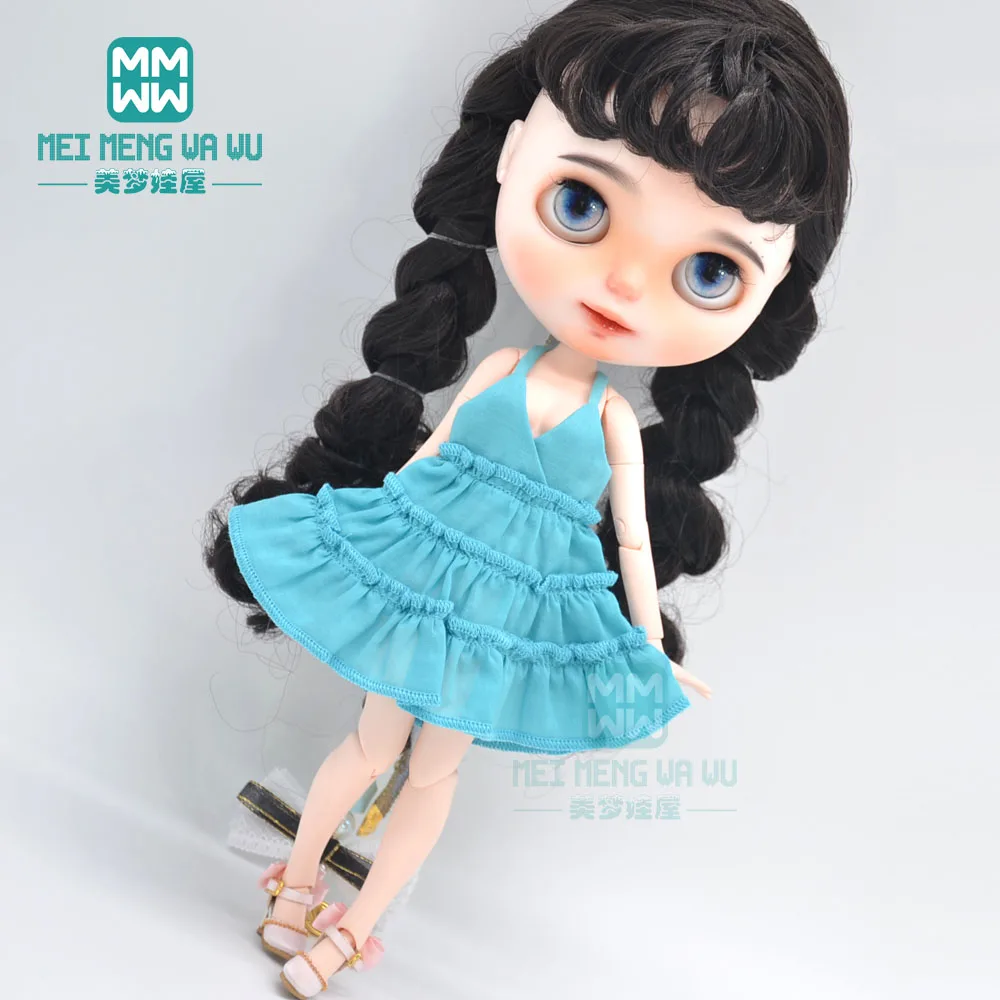 Одежда для куклы Blyth модное платье с принтом без бретелек Azone1/6 аксессуары