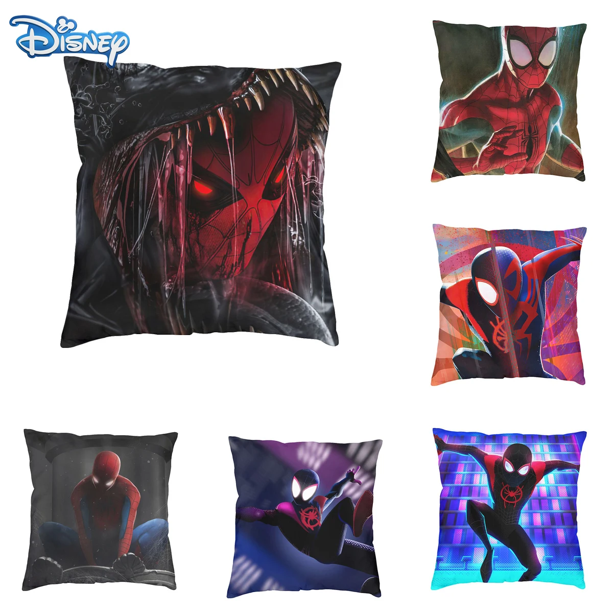 

Marvel The Avengers Spiderman Decorative Pillowcase Cushion Cover Sofa Car Lumbar Printed Linen Pillow Cover Home Decoration