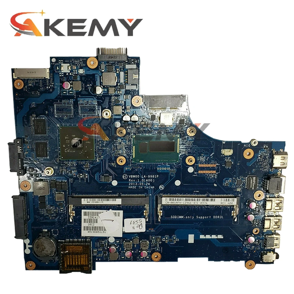 Оригинальная материнская плата для ноутбука DELL Inspiron 5537 3537 I7-4500U CN-001RFH 001RFH LA-9981P SR16Z