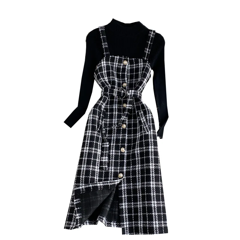 

condole belt dress female temperament of qiu dong outfit in 2020 the new royal elder sister cooked two-piece wind