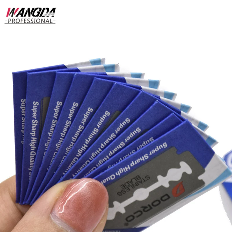 

Professional Double-Sided Razor Blade 10/100/1000 Pcs Men Manual Stainless Steel Razor Replacement Blade Salon Home Styling Tool