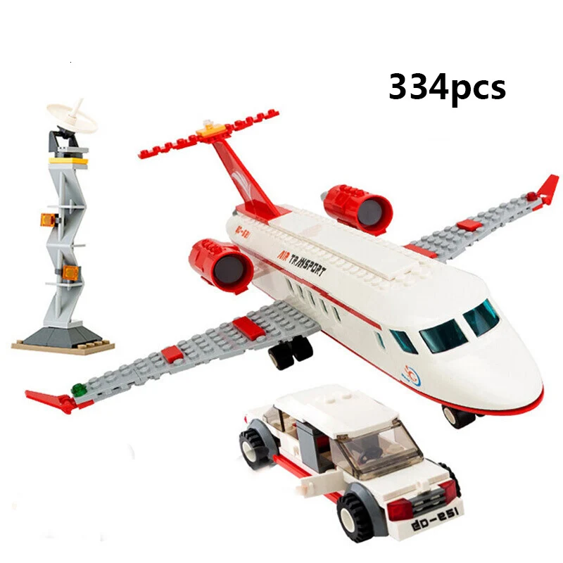 City Plane Airplane Sets Cargo Passenger Airport Station Air Bus Car Figure ModelCompatible Friends Building Blocks Toys | Игрушки и