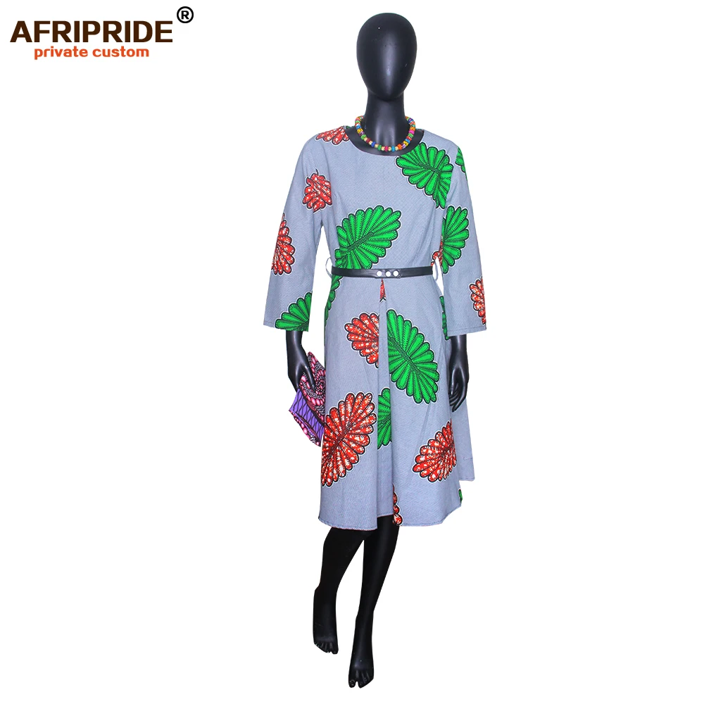 Африканские платья для женщин AFRIPRIDE платье Анкары рукав три четверти до колена