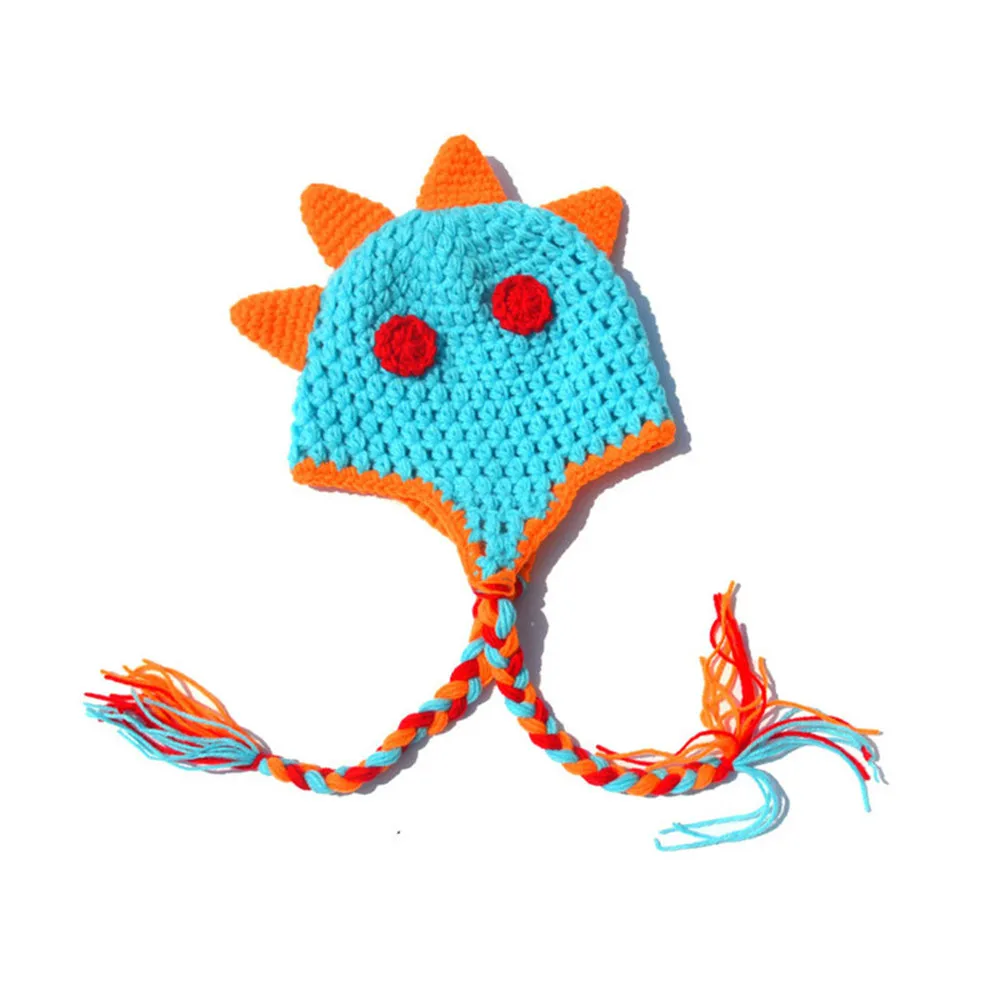 

Baby Boy Dinosaur Hat trousers Sets Outfit Newborn Photography Props Knit Infant Infant Accessorie fotografia acessorio