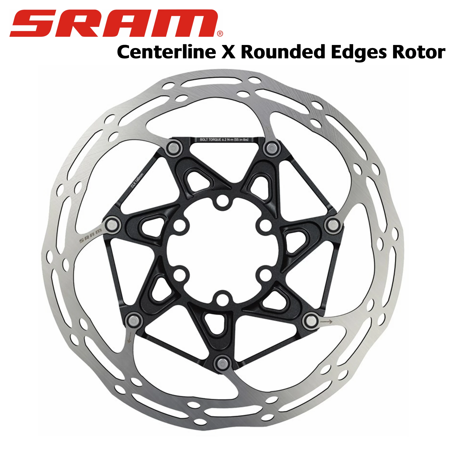 Осевая линия SRAM ротор с закругленными краями Титан 160 мм болты 6 отверстий для